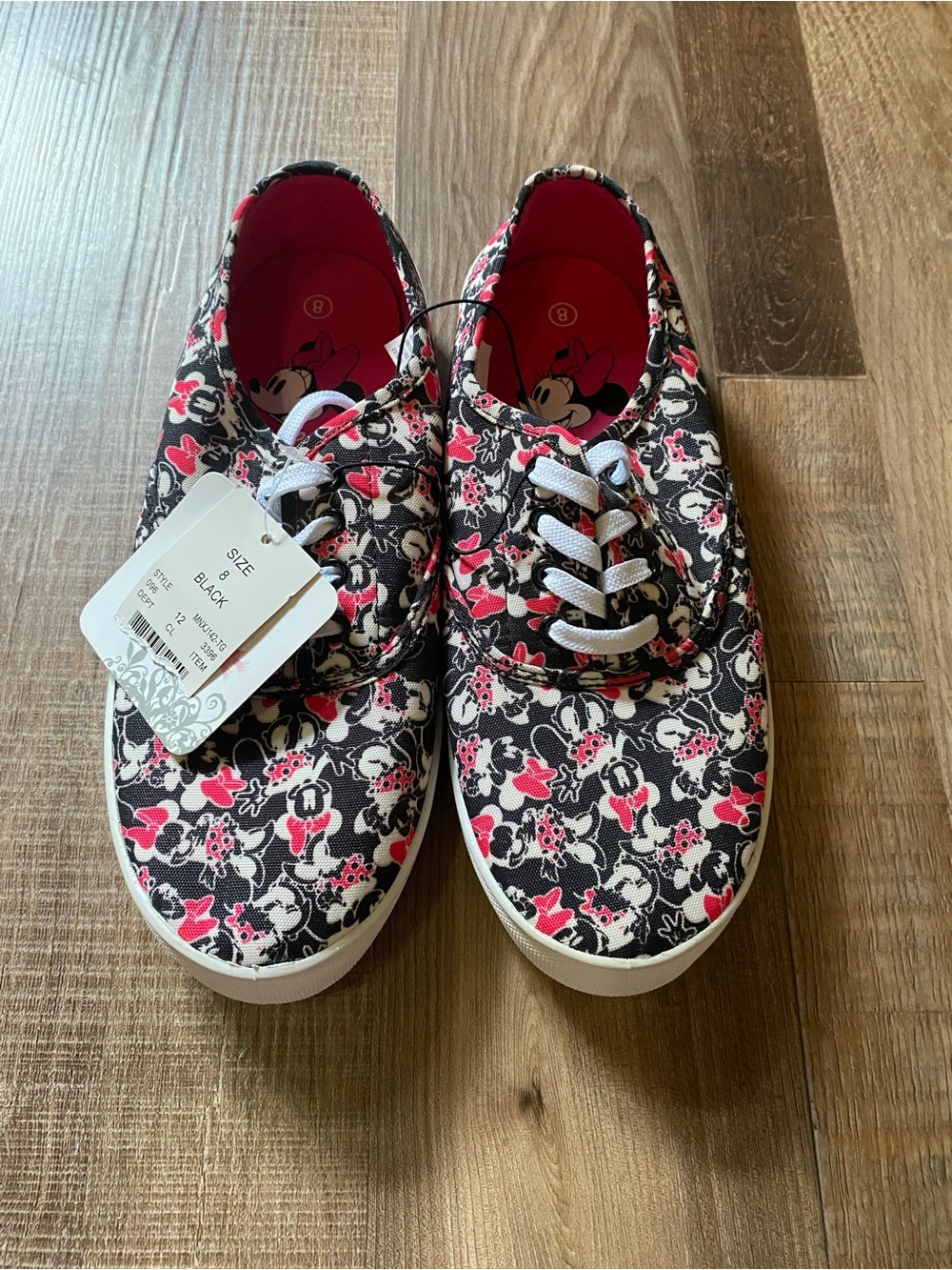 Disney Black and Pink Minnie Mouse Canvas Sneakers